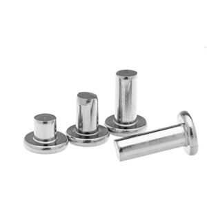 chanwa stainless steel flat head solid rivets percussion flat head rivets m4m5m6mm solid rivets (size : m5*12)