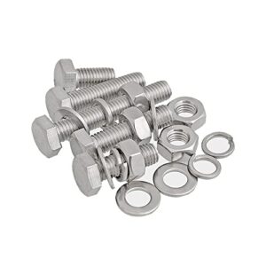 CHANWA Stainless Steel Hexagonal Bolts and Nuts Set Daquan Extended Screw Combination (Size : M5*12)