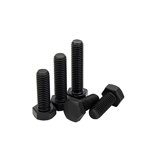 CHANWA Iron Black Outer Hexagonal Screw Lengthened Screw Hexagonal Bolt 5M6M8M10M12M14M16M18M20 (Size : M5*12)