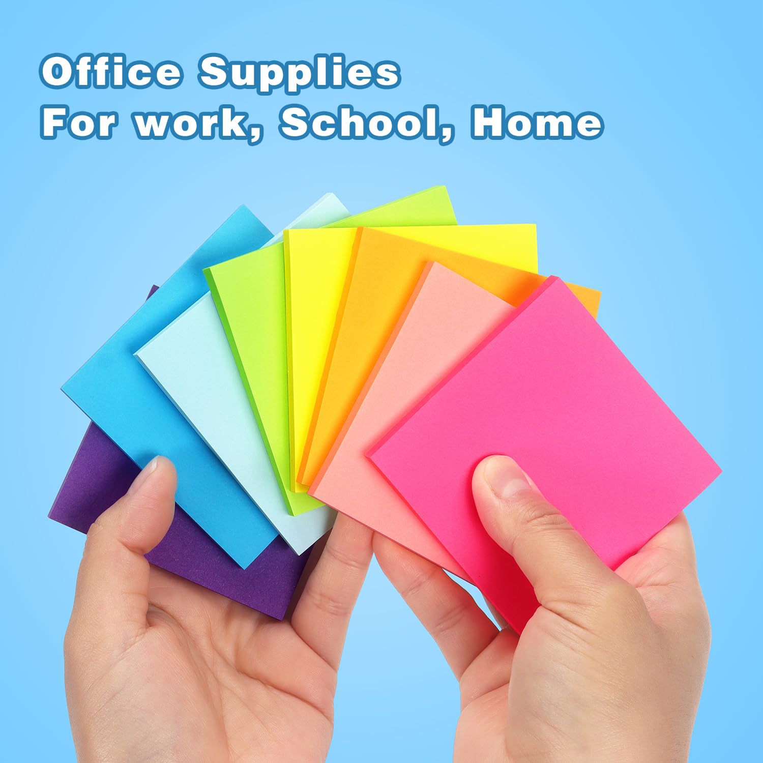 Early Buy Sticky Notes 8 Bright Color 8 Pads Self-Stick Notes 3 in x 3 in, 60 Sheets/Pad