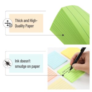 Mr. Pen- Lined Sticky Notes 3x3, 6 Pads, 45 Sheet/Pads, Pastel Colors, Sticky Notes with Lines, Sticky Note Pads, Sticky Pads, Sticky Notes Lined, Colorful Sticky Notes, Mr Pen Sticky Notes