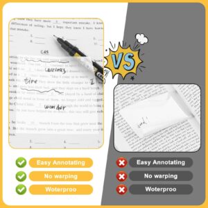 Transparent Sticky Notes with Marker, 3x3 inch Clear Sticky Note Pads, 7 Pack Translucent Sticky Note See Through School Office Supplies for Book Notes Highlights, Clean Removal (7 pack-clear)