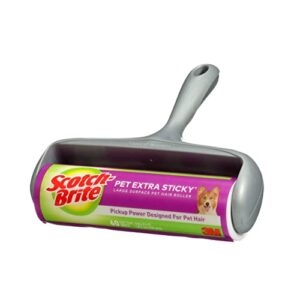 Scotch-Brite Pet Extra Sticky Large Surface Roller, Designed for Pet Hair, 60 Sheets