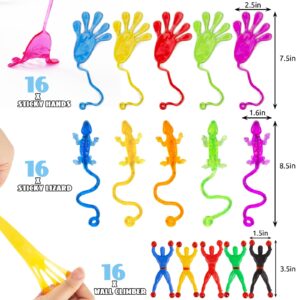 AMOR PRESENT 48PCS Stretchy Sticky Toy, Kids Sticky Toy Classroom Exchange Prizes Sticky Hands Toys for Kids, Party Favors for Kids Goodie Bag Stuffers