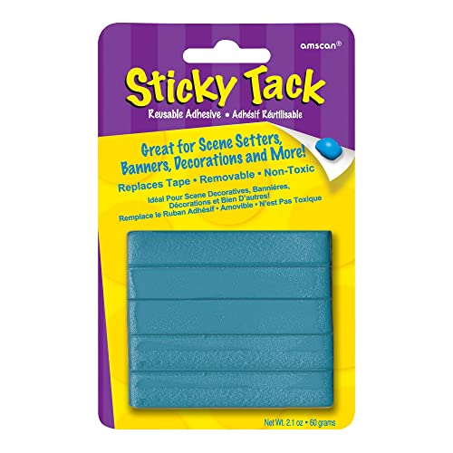 No Mess & Damage-Free Strong Adhesive Blue Sticky Tack - 2.1 oz. (1 Pc.) - Ideal for Hanging Decorations, Poster Mounting