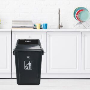 Rosebloom 13 Gallon Kitchen Trash Can with Swing Top, Plastic Swing Top Garbage Can, 4 Packs