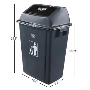 Rosebloom 13 Gallon Kitchen Trash Can with Swing Top, Plastic Swing Top Garbage Can, 4 Packs