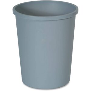 rubbermaid commercial products untouchable trash can, 11-gallon, gray, durable wastebasket for home/kitchen/garage/office/outdoor trash can