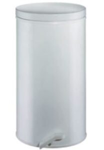 wesco bin 25l 128 (metal liner) pedal trash can, サイズ:∅31×h50cm, white