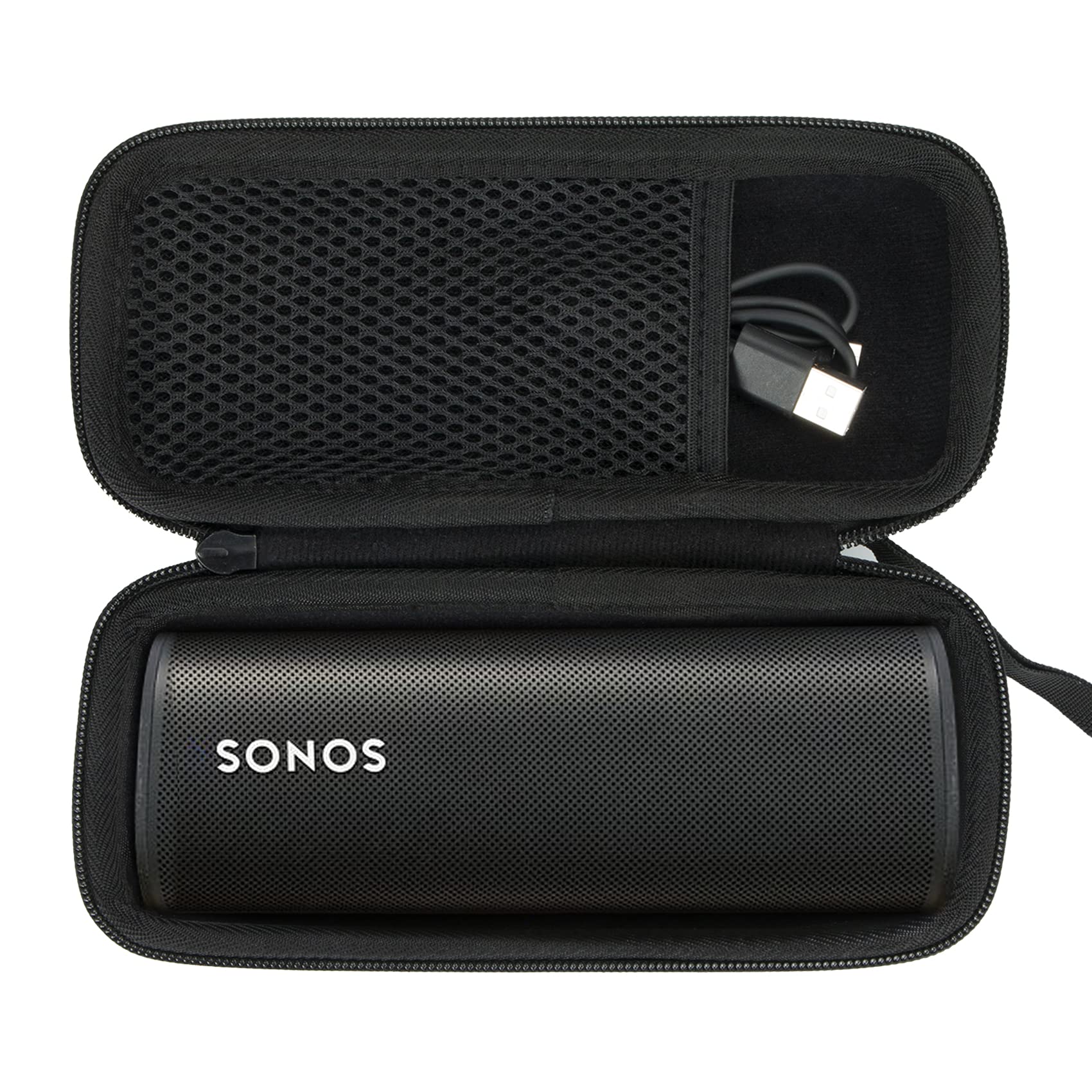 khanka Hard Travel Case Replacement for Sonos Roam 2 / Sonos Roam Portable Smart Bluetooth Speaker (Inside Black)