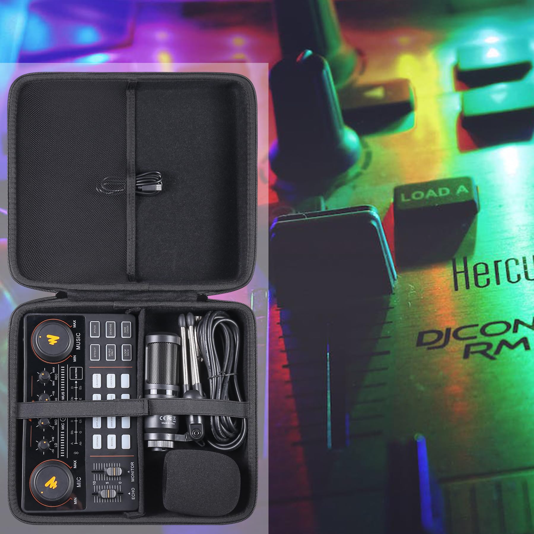 Khanka Hard Travel Case Replacement for Podcast Equipment Bundle-MAONO MaonoCaster Lite -Audio Interface-All in One-Podcast Production Studio,Case Only.