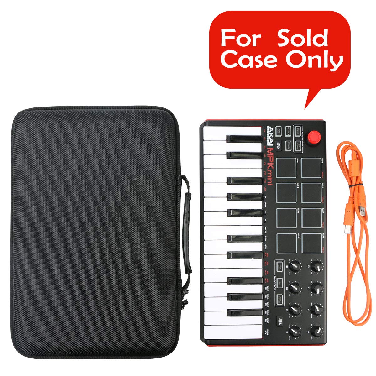 Khanka Hard Travel Case Replacement for Akai Professional MPK Mini MKII & MK3 & MPK Mini Play | 25-Key Ultra-Portable USB MIDI Drum Pad & Keyboard Controller