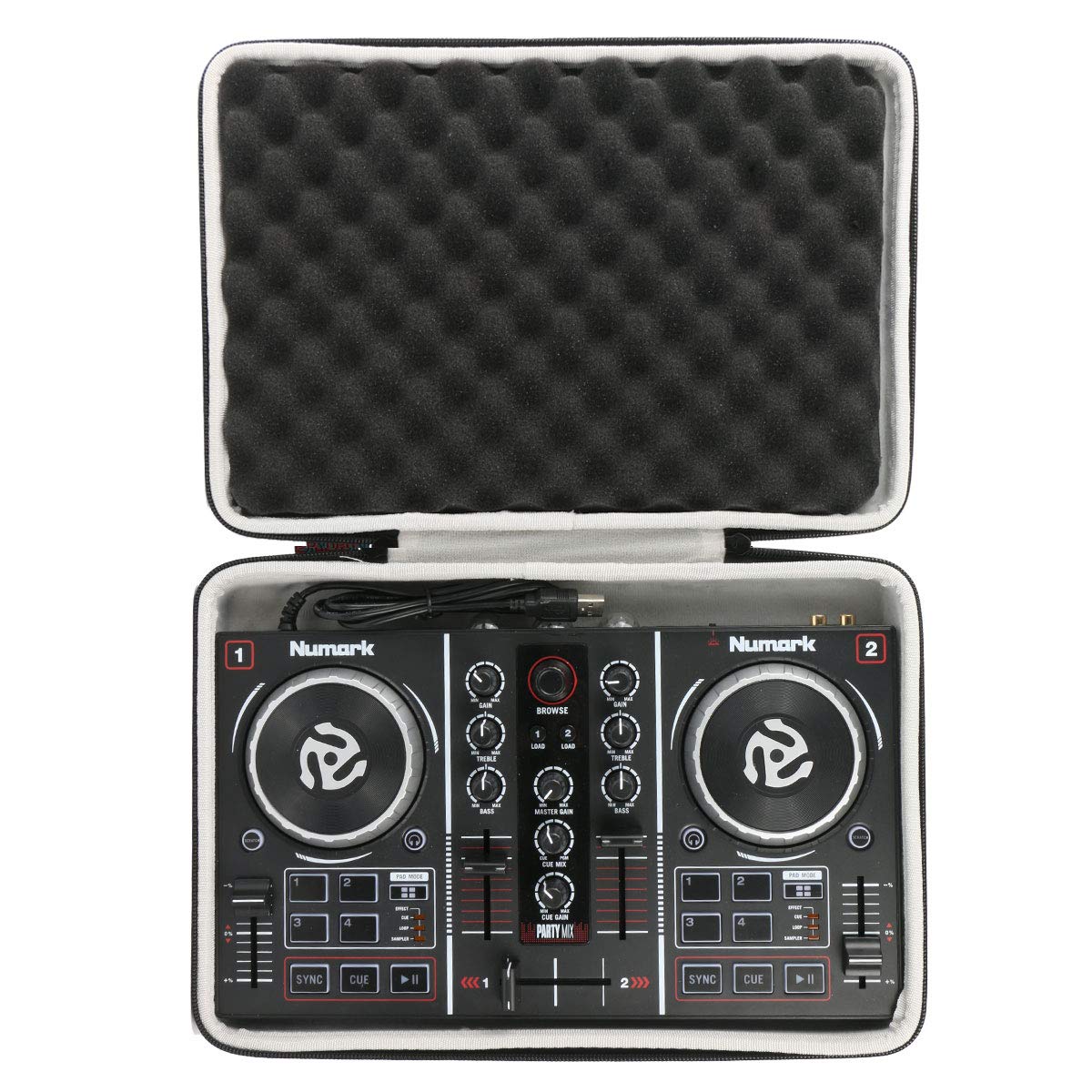 khanka Hard Travel Case Replacement for Hercules DJ 200 / Numark Party Mix Portable USB Controller