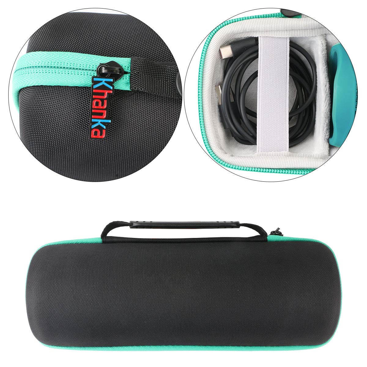 Khanka Hard Travel Case Replacement for JBL FLIP5 Flip 5 / Flip 6 Waterproof Portable Bluetooth Speaker (Teal)
