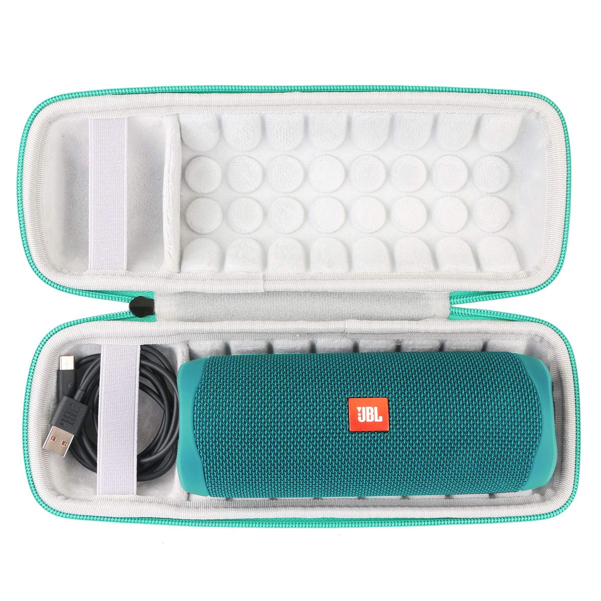 Khanka Hard Travel Case Replacement for JBL FLIP5 Flip 5 / Flip 6 Waterproof Portable Bluetooth Speaker (Teal)