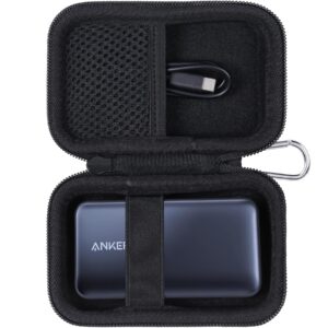 khanka hard travel case for anker 3-in-1 fast charging charger with built-in usb-c cable/anker 533 power bank/anker nano power bank,10000mah portable charger (pd 30w max. leistung),case only(black)