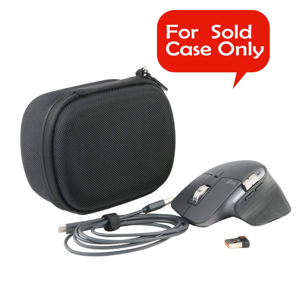 Khanka Hard Travel Case Replacement for Logitech MX Master 3 / 3S Advanced Wireless Mouse (black)