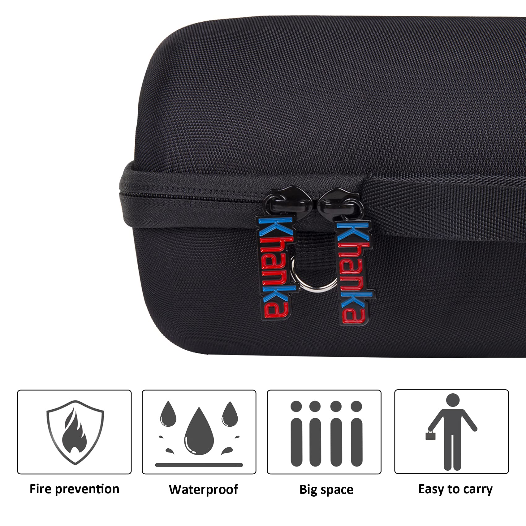 Khanka Hard Travel Case for Replacement for JBL Charge 4 / JBL Charge 5 Portable Waterproof Bluetooth Speaker (Inside Black)