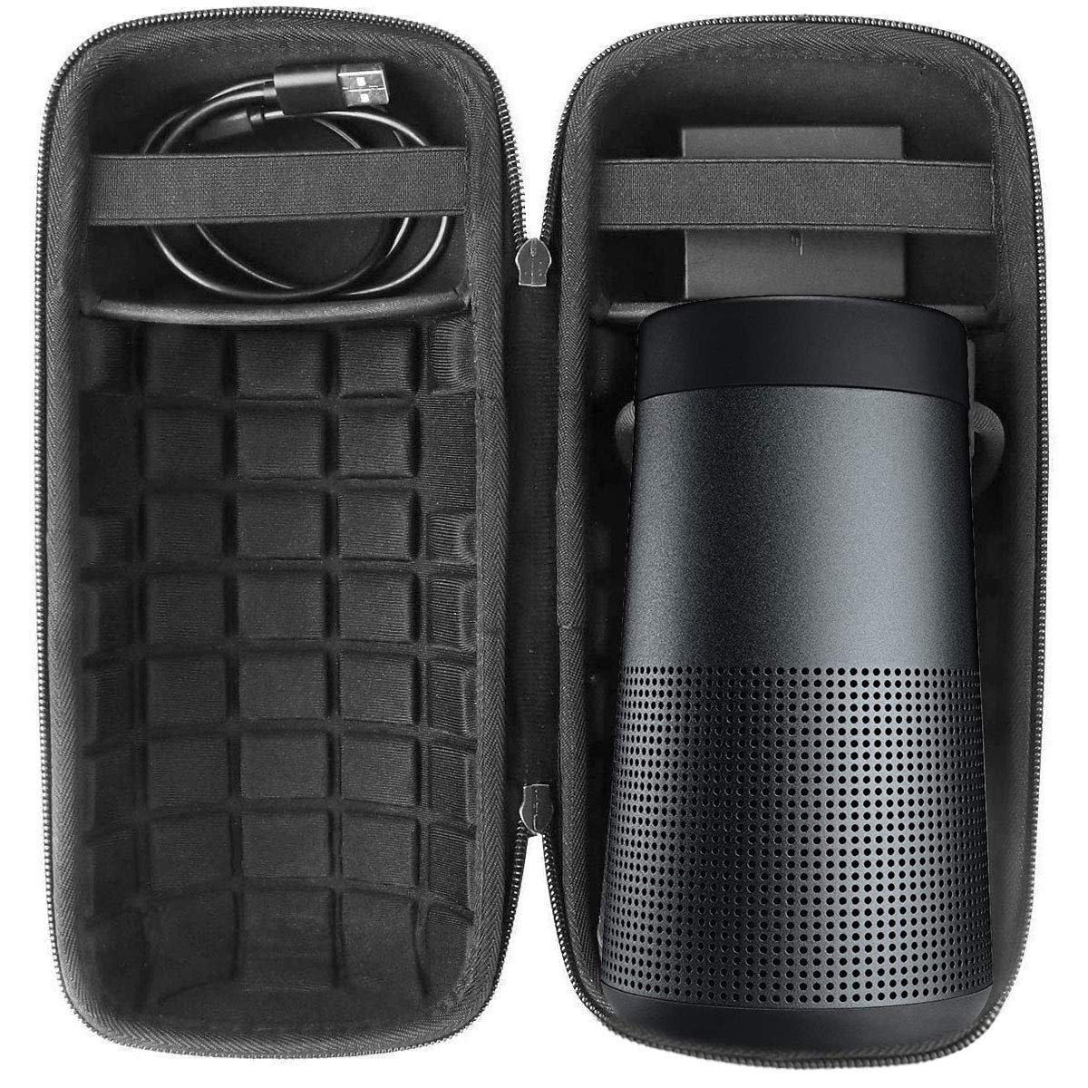 Khanka Hard Travel Case Replacement for Bose SoundLink Revolve/Revolve (Series II) Portable Bluetooth Speaker, Case Only (Black)