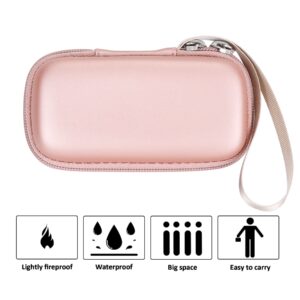 Khanka Hard Travel Case Replacement for iWALK Portable Apple Watch Charger, 9000mAh Power Bank, Case Only (Pink)