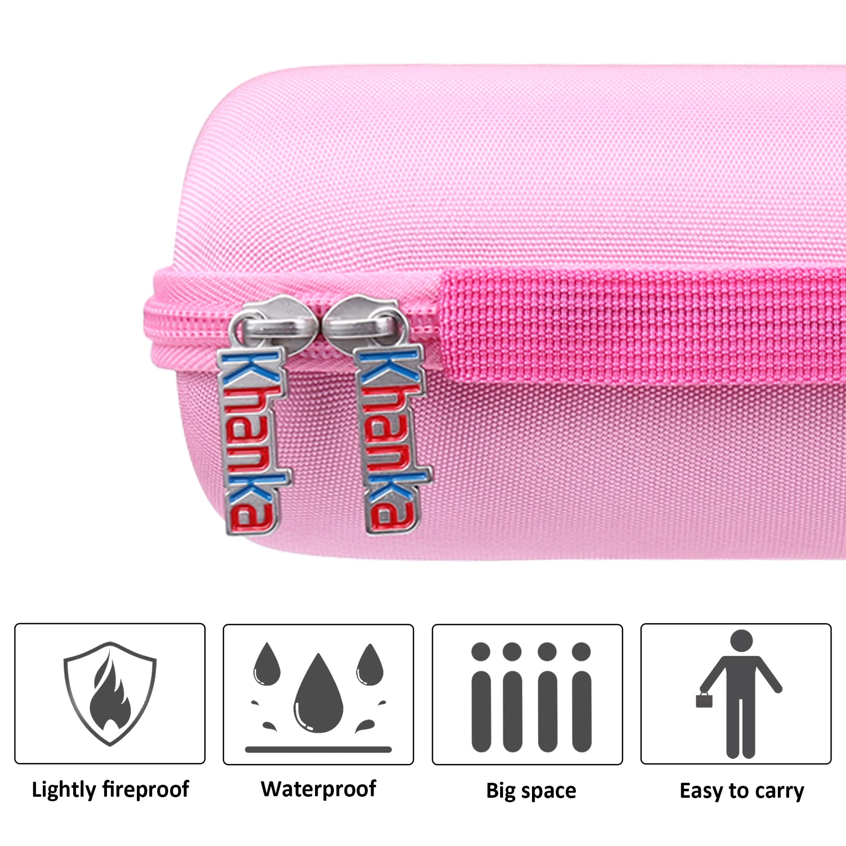 khanka Hard Travel Case Replacement for SOWO Surgeboom 2 Outdoor Portable Bluetooth Speaker, Wireless IPX7 Waterproof Speaker, Case Only (Pink)