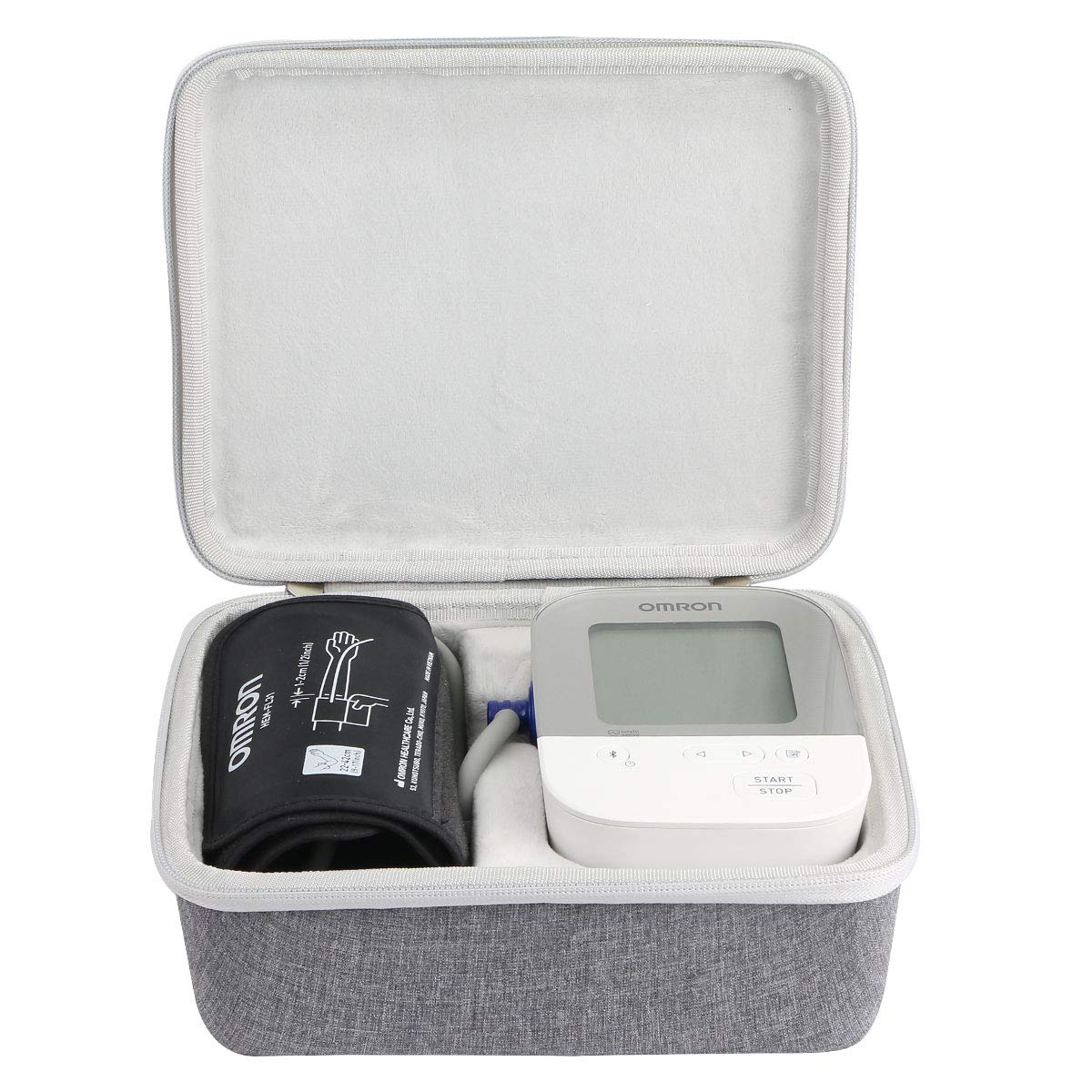 Khanka Hard Travel Case Replacement for OMRON Silver Blood Pressure Monitor Blood Pressure Machine BP5250, Case Only