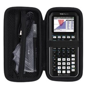 khanka hard travel case replacement for texas instruments ti-83 plus/ti-84 plus/ti-84 plus ce color graphing calculator, case only (black)