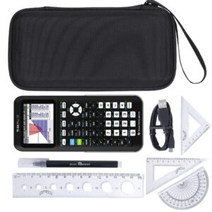 khanka Hard Travel Case Replacement for Texas Instruments TI-83 Plus/TI-84 Plus/TI-84 Plus CE Color Graphing Calculator, Case Only (Black)