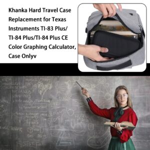 khanka Hard Travel Case Replacement for Texas Instruments TI-83 Plus/TI-84 Plus/TI-84 Plus CE Color Graphing Calculator, Case Only (Black)