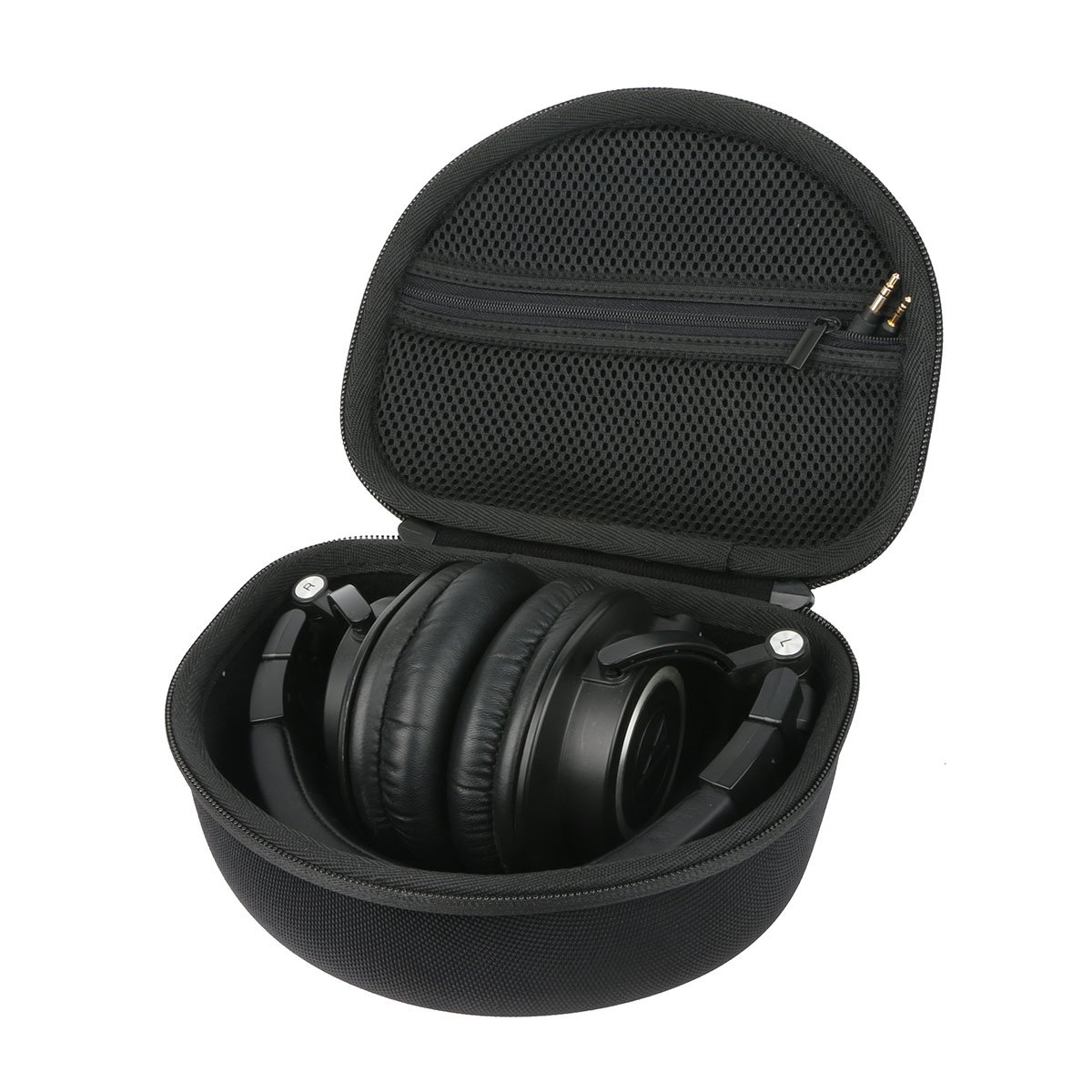 Khanka Hard Headphone Case replacement for Travel Bag for Audio-Technica ATH M50 M40X M50X M30x M50xMG Professional Studio Monitor Headphones Headset headphone (black1)