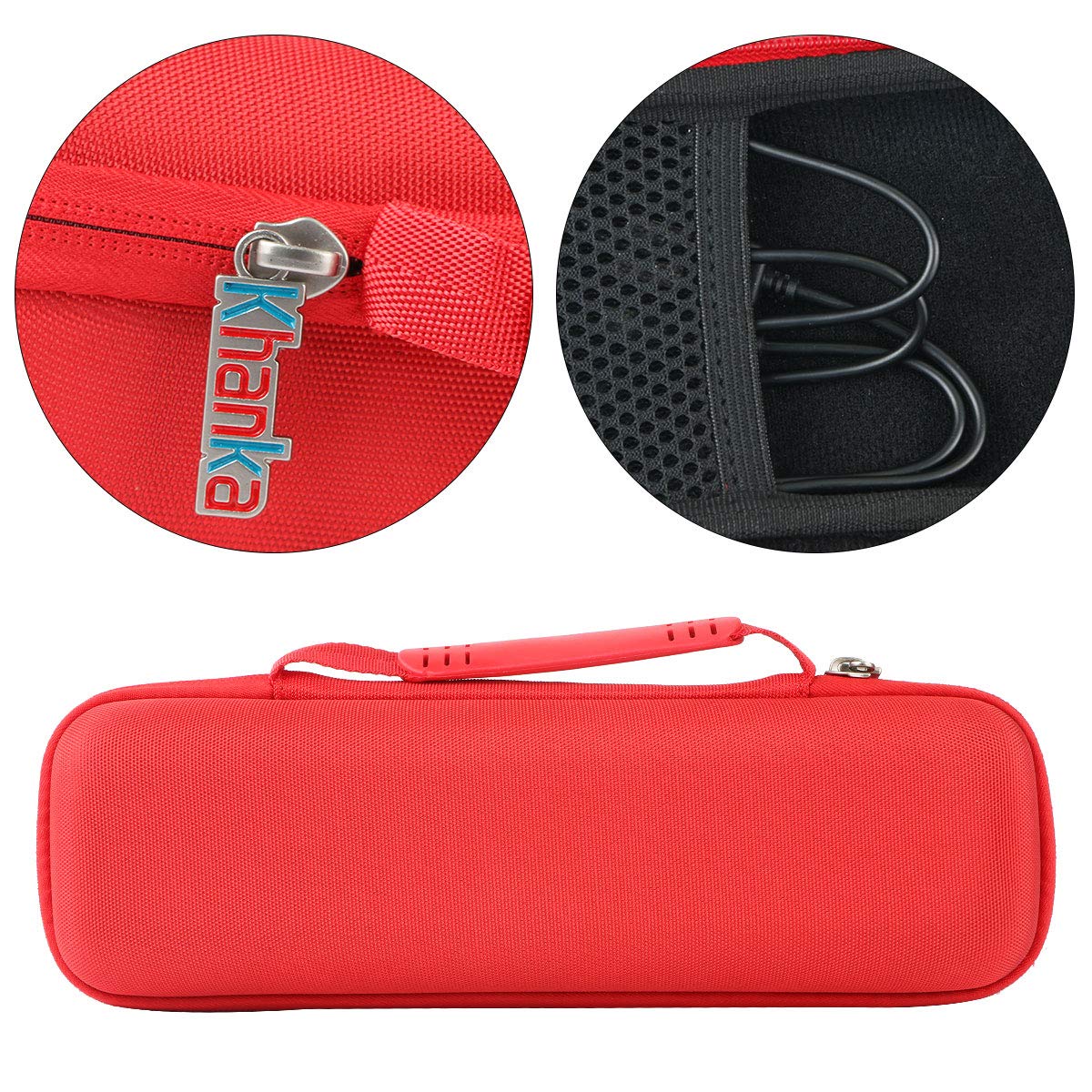 Khanka Hard Travel Case Replacement for Apple Dr. Dre Beats Pill+ Pill Plus Bluetooth Portable Wireless Speaker (red)