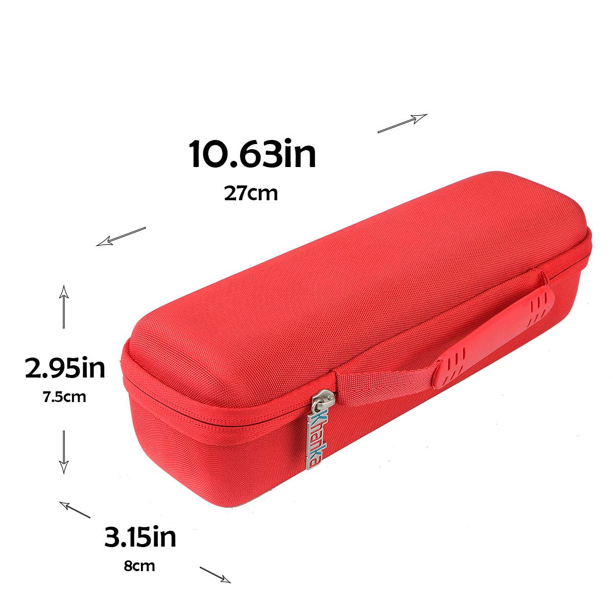 Khanka Hard Travel Case Replacement for Apple Dr. Dre Beats Pill+ Pill Plus Bluetooth Portable Wireless Speaker (red)