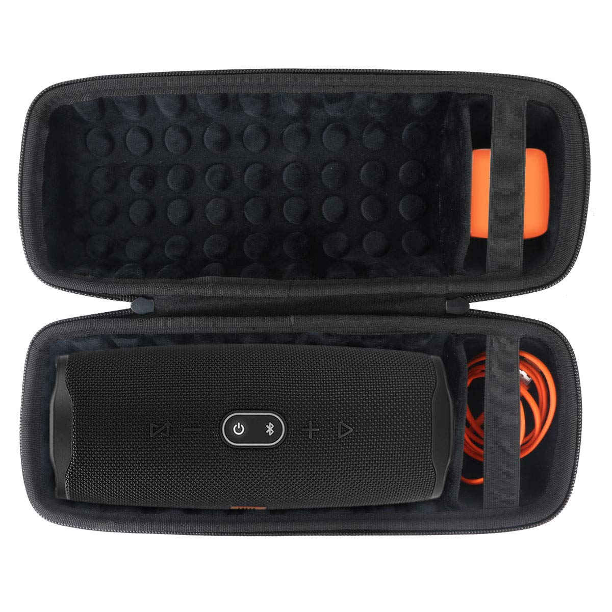 Khanka Hard Travel Case + Silicone Case Replacement for JBL Charge 4 Portable Waterproof Wireless Bluetooth Speaker