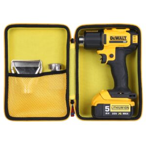 khanka hard storage case replacement for dewalt 20v max cordless heat gun (dce530b), case only