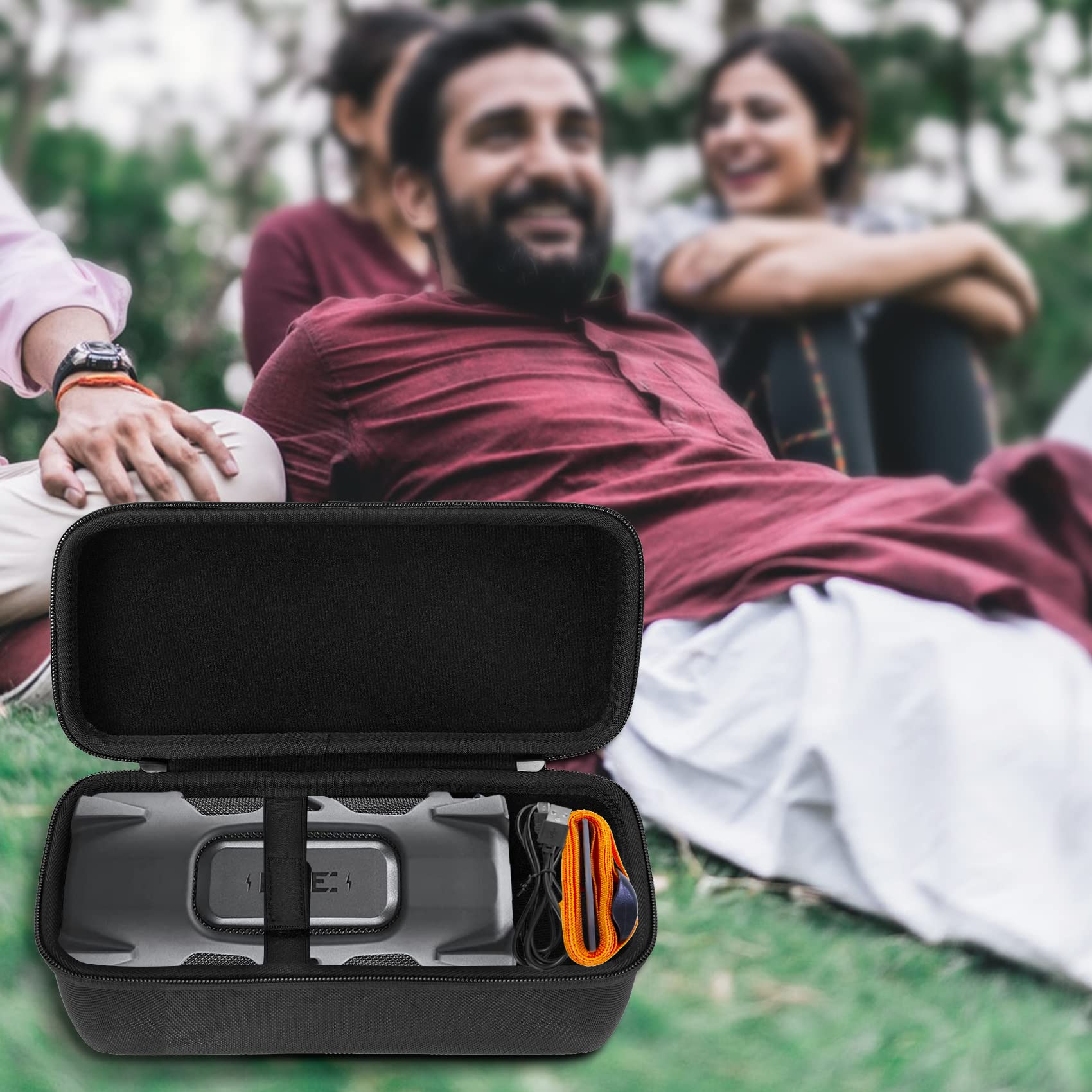 khanka Hard Carrying Case Replacement for Bushnell Outdoorsman BT Speaker Black Bite Magnet
