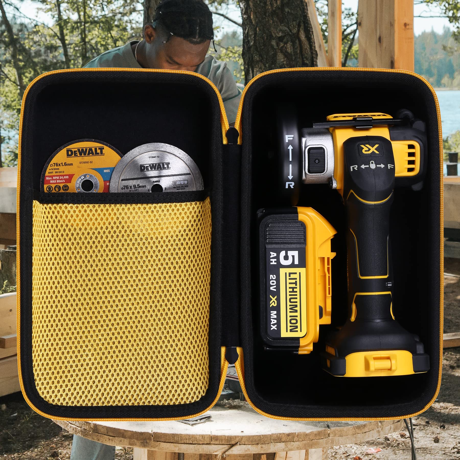 khanka Hard Carrying Case Replacement for DEWALT 20V MAX 3 in 1 Brushless Cut Off Tool (DCS438B), Case Only