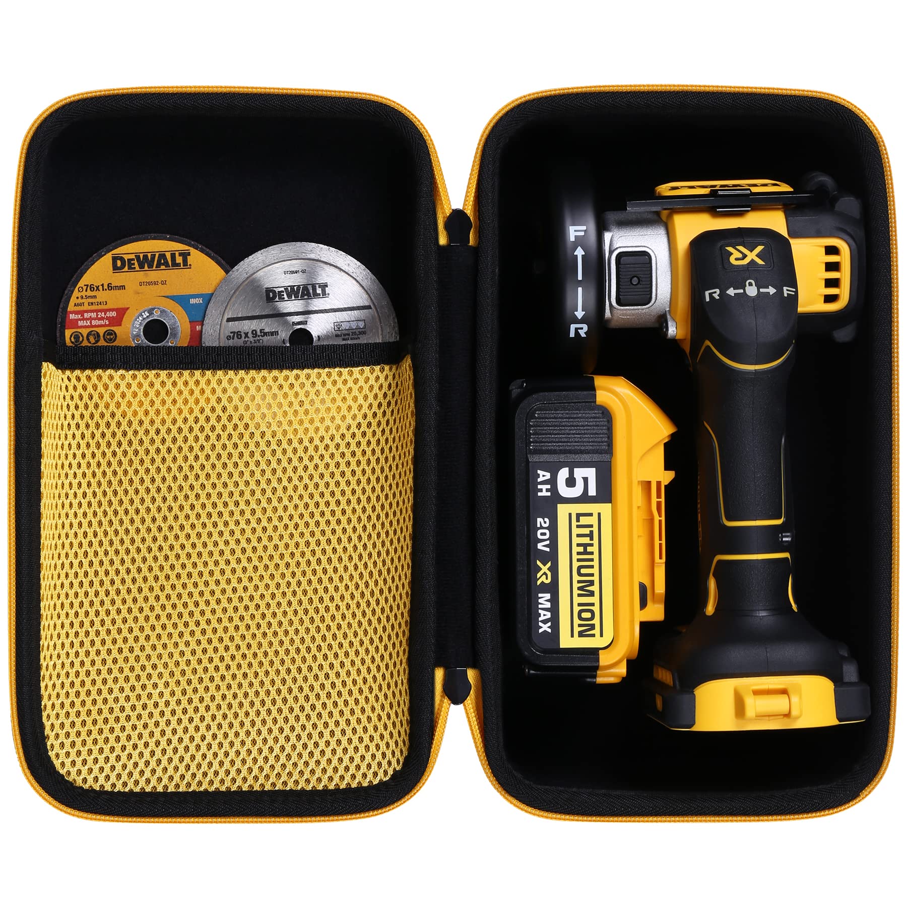 khanka Hard Carrying Case Replacement for DEWALT 20V MAX 3 in 1 Brushless Cut Off Tool (DCS438B), Case Only