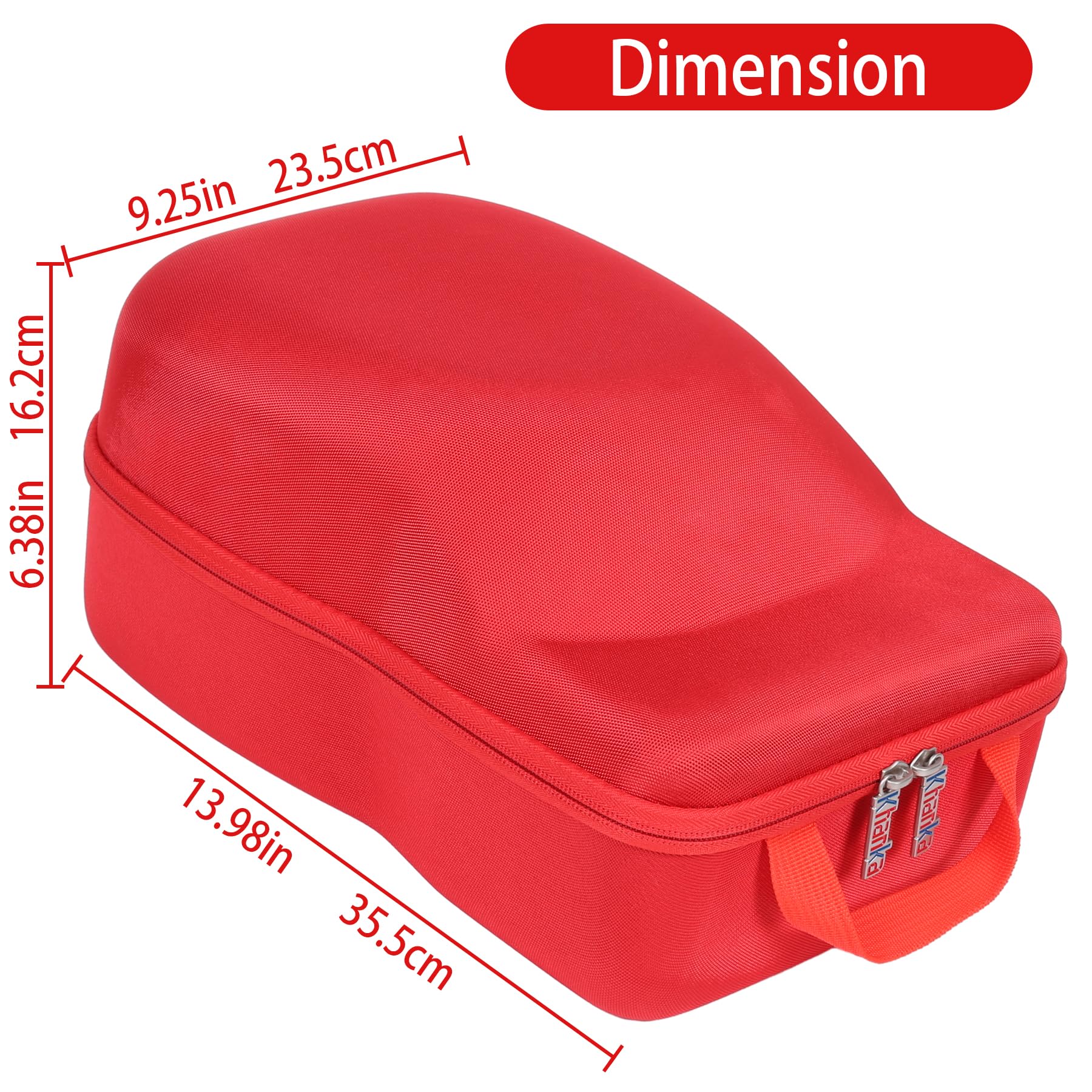 khanka Hard Storage Carrying Case Compatible with Baseball Caps This Organizer Holder Protects up to 8 Hats (Red)