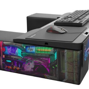 Cyberpunk Couchmaster CYCON² - CYPUNK Limited Edition - Leather Look Black - Couch Gaming USB-Hub Desk for Mouse & Keyboard for PC, PS4/5, XBOX One/Series X