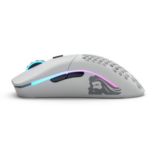 Glorious Model O- (Minus) Wireless Gaming Mouse - 65g Superlight Honeycomb Design, RGB, Ambidextrous, Lag Free 2.4GHz Wireless, Up to 71 Hours Battery - Matte White