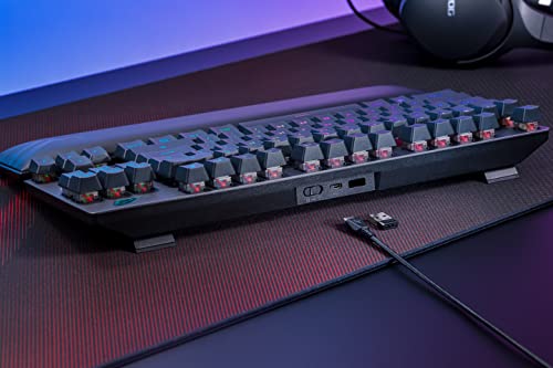 ASUS ROG Strix Scope RX TKL Wireless Deluxe - 80% Gaming Keyboard, Tri-Mode Connectivity (2.4GHz RF, Bluetooth, Wired), ROG RX Red Optical Mechanical Switches, PBT Keycaps, RGB, Wrist Rest, Black