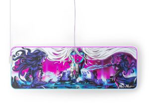 steelseries qck prism gaming mouse pad - 2-zone rgb illumination - real-time event lighting - optimized for gaming sensors - size xl - neo noir