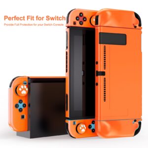 Younik Switch Accessories Bundle, 15 in 1 Orange Switch Accessories Kit for Girls Include Switch Carrying Case, Adjustable Stand, Protective Case for Switch Console & J-Con
