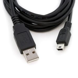 PPJ USB Data Sync Cable Power Cord Adapter for Nintendo WII U PRO Game Remote Controller