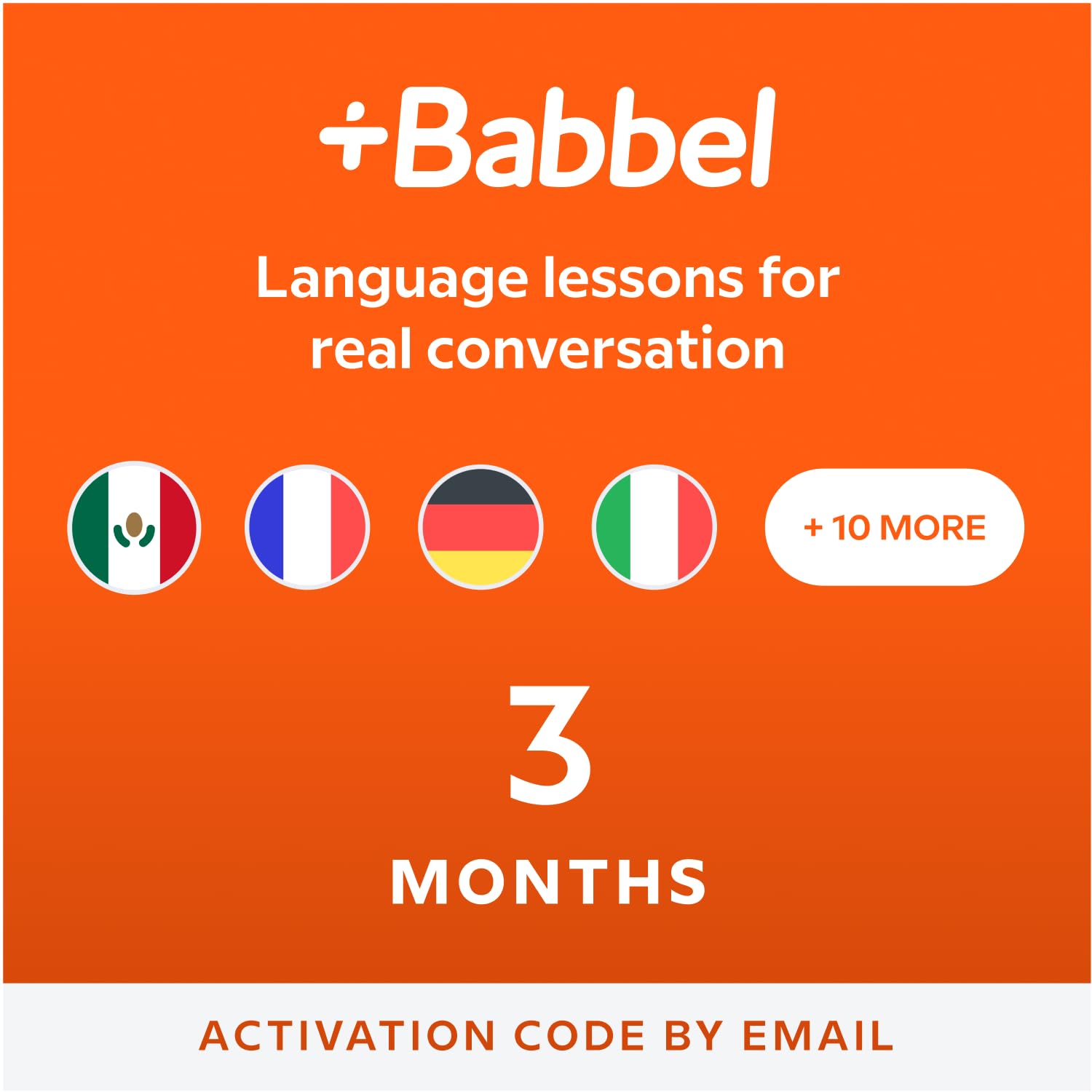 Babbel Language Learning Software - Learn to Speak Spanish, French, English, & More - All 14 Languages Included, Audio Lessons - Compatible with iOS, Android, Mac & PC (3 Month Subscription)