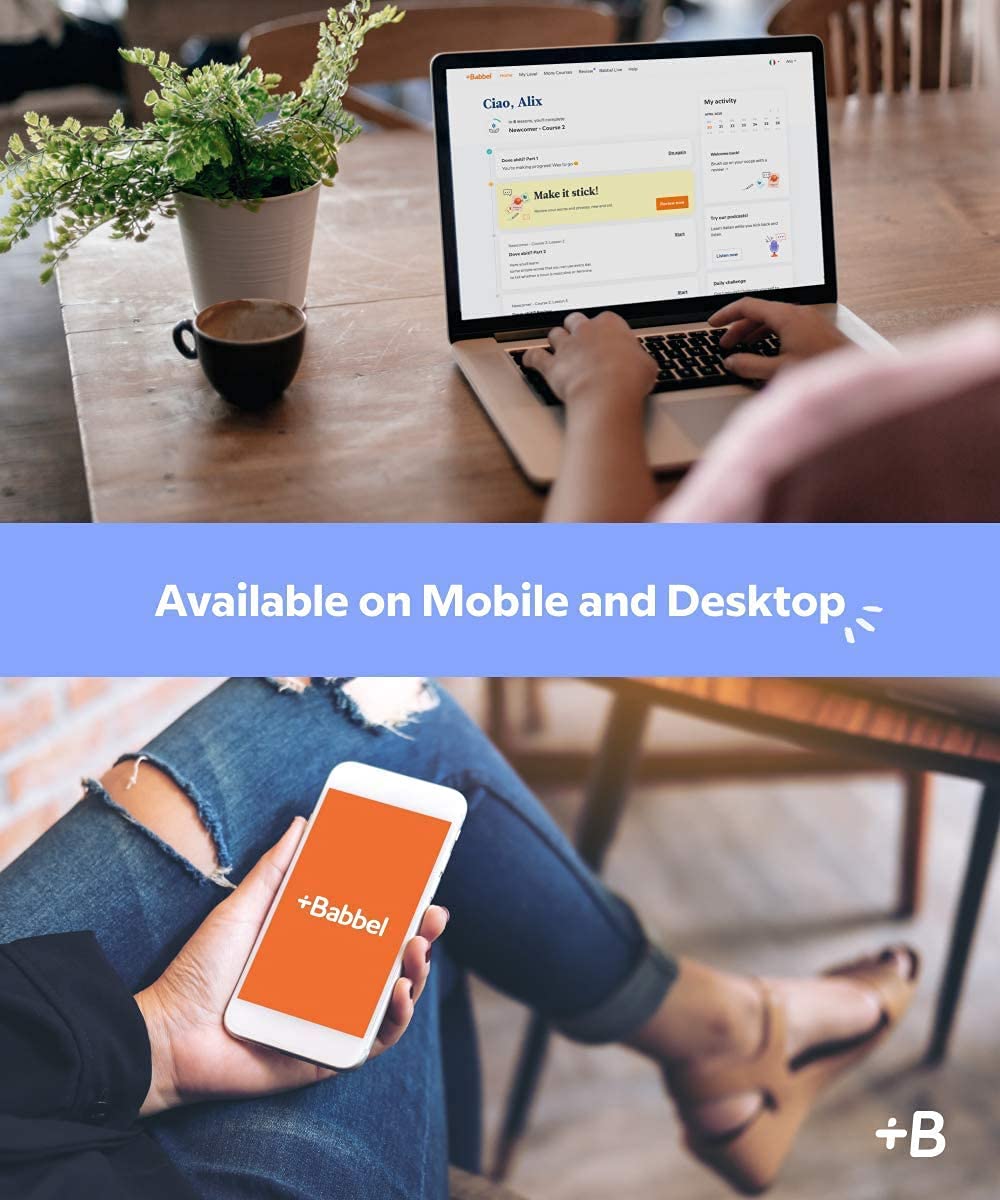 Babbel Language Learning Software - Learn to Speak Spanish, French, English, & More - All 14 Languages Included, Audio Lessons - Compatible with iOS, Android, Mac & PC (3 Month Subscription)