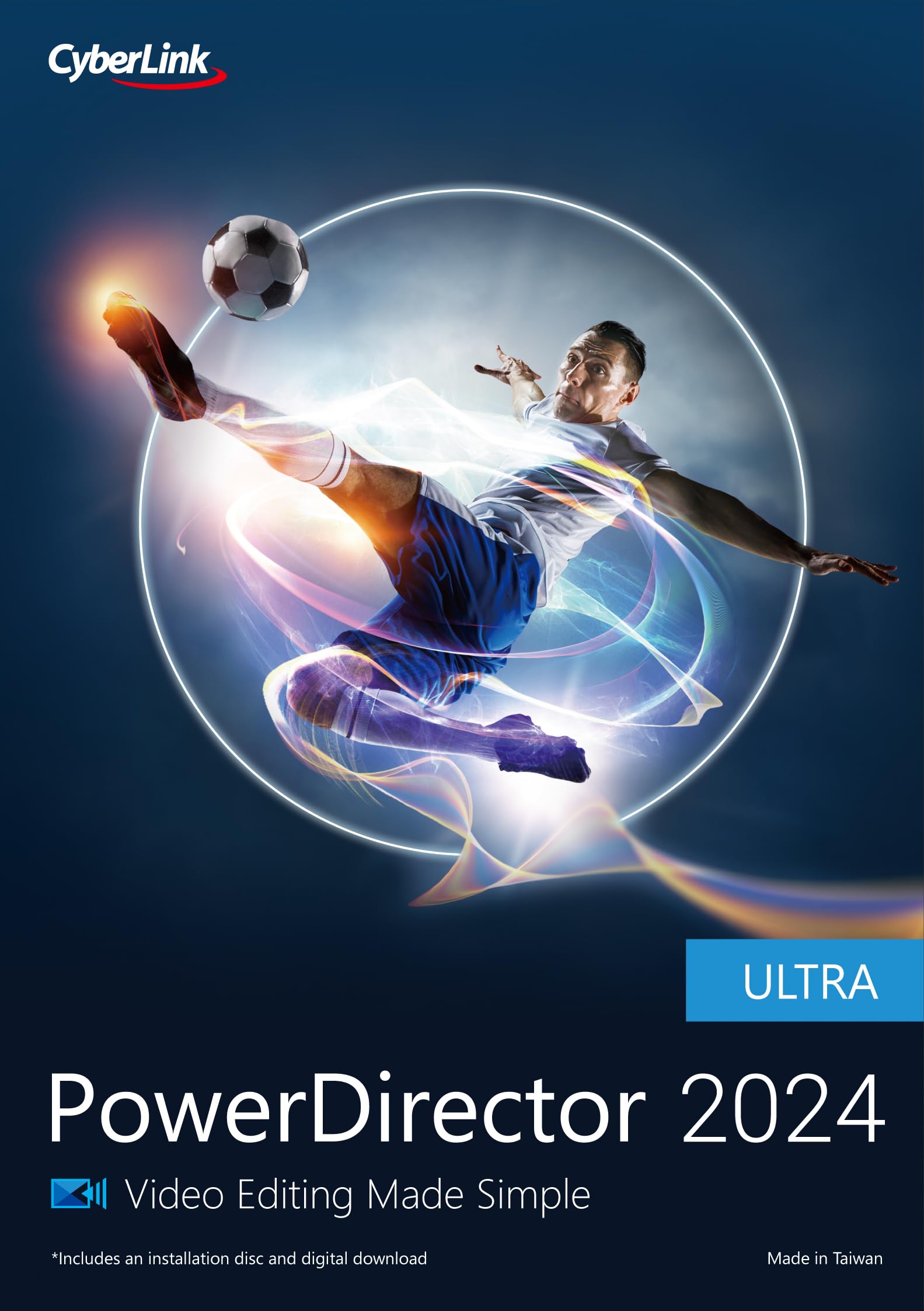 CyberLink PowerDirector 2024 Ultra | Easy AI Video Editing | Easy-to-Use Video Editing Software for Windows with Premium Visual Effects | Slideshow | Screen Recorder [Retail Box with Download Card]