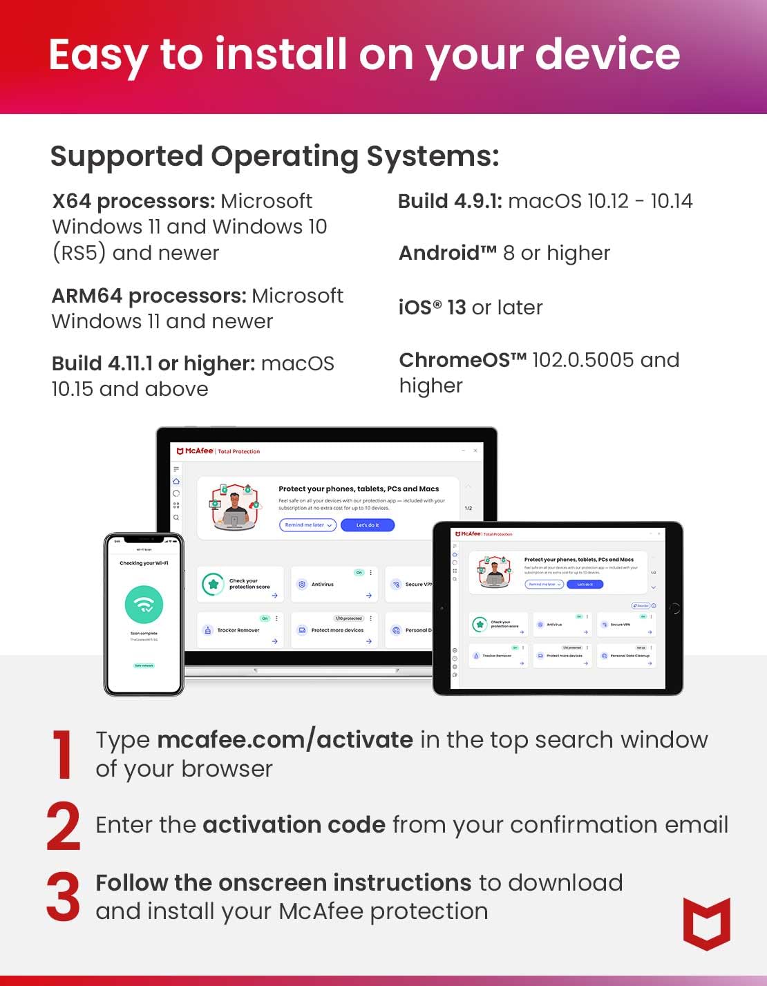 McAfee+ Premium Family Plan, 2024 | Unlimited Devices | Identity and Privacy Protection Software includes Unlimited Secure VPN, Identity Monitoring, Password Manager and Antivirus | Download