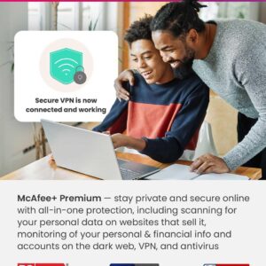 McAfee+ Premium Family Plan, 2024 | Unlimited Devices | Identity and Privacy Protection Software includes Unlimited Secure VPN, Identity Monitoring, Password Manager and Antivirus | Download