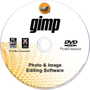 GIMP Photo Editor 2024 Premium Professional Image Editing Software CD Compatible with Windows 11 10 8.1 8 7 Vista XP PC 32 & 64-Bit, macOS, Mac OS X & Linux – Lifetime Licence, No Monthly Subscription